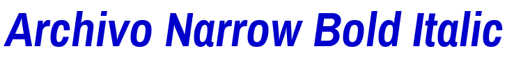 Archivo Narrow Bold Italic шрифт